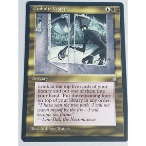 Diabolic Vision Ice Age 1995 MTG Blue Black Sorcery Wizards of the Coast‎